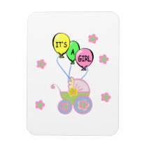 It's A Girl Rectangle Magnets