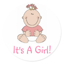 It's A Girl Sticker