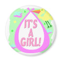 Its A Girl! (Stork) magnets