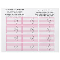 It's A Girl Striped Candybar Wrapper Custom Flyer