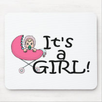 It's A Girl (Stroller) Mouse Pads