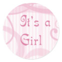 It's a girl -swirly sticker