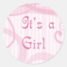It's a girl -swirly stickers