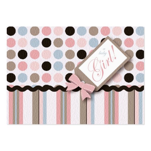 It's a Girl! Thank You Notecard Business Card Template