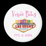 It's a GIRL Vegas Baby Magnet Announcement magnets