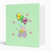 It's A Girl! Vinyl Binders