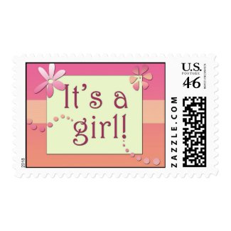 It's a girl! Yeah! stamp