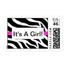Its A Girl Zebra Postage