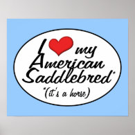 It's a Horse! I Love My American Saddlebred Posters