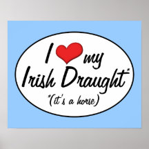 It's a Horse! I Love My Irish Draught Poster