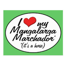 It's a Horse! I Love My Mangalarga Marchador Post Cards