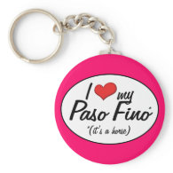 It's a Horse! I Love My Paso Fino Keychains