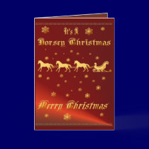 It's A Horsey Christmas Card by Lotacats It's A Horsey Christmas Card