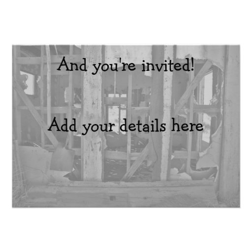 It's a Housewarming Party! destroyed house invites