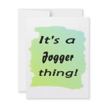 It's a jogger thing! personalized invitations