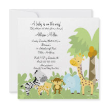 It's A Jungle Baby Animails Baby Shower Invitation by celebrateitinvites It's A Jungle Baby Animails Baby Shower Invitation