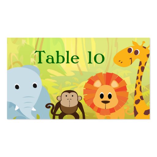 It's A Jungle Baby Shower Business Card Template (back side)