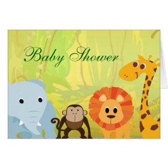 It's A Jungle Baby Shower Card