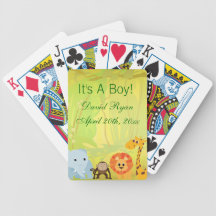 It's A Jungle Baby Shower Poker Cards