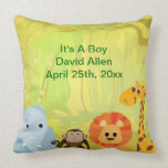 It's A Jungle Baby Shower Throw Pillow