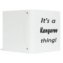 It's a kangaroo thing! vinyl binder