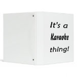 It's a karaoke thing! 3 ring binder