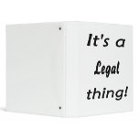 It's a legal thing! binders