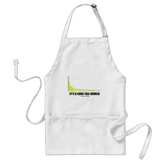 It's A Long Tail World Power Law Graph Humor Aprons