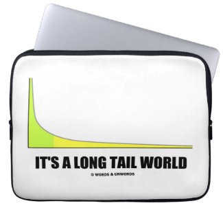 It's A Long Tail World Power Law Graph Humor Laptop Sleeves