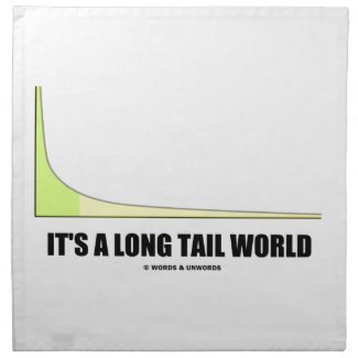 It's A Long Tail World Power Law Graph Humor Napkins