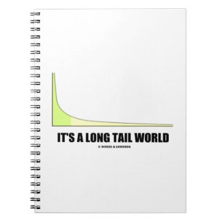 It's A Long Tail World Power Law Graph Humor Spiral Notebook