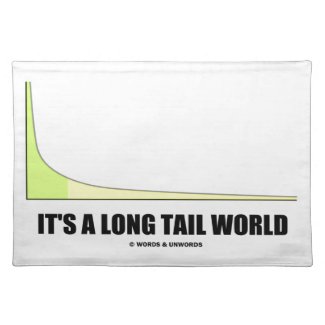 It's A Long Tail World Power Law Graph Humor Placemat