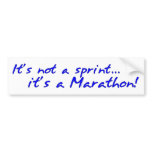 It's a Marathon - blue Bumper Stickers