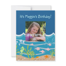 It's a mermaid party time invitation!
