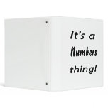 It's a numbers thing! binders