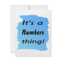 It's a numbers thing! personalized invitation