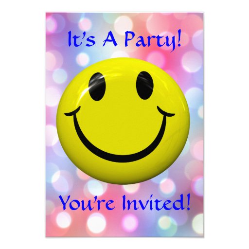 It's A Party! Fun, Colorful Invitation