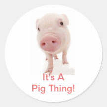 It's A Pig Thing Round Stickers