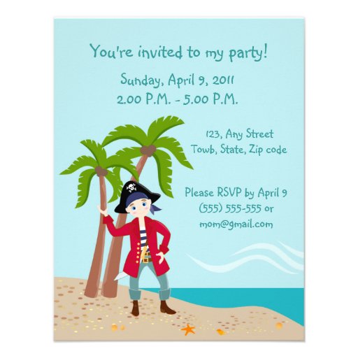 It's a Pirate party time invitation!