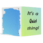 It's a quiet thing! 3 ring binder