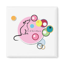 It's A Rat's World Polka Dot Logo Magnet by itsaratsworld It's A Rat's World Polka Dot Logo Magnet