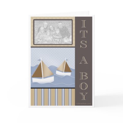 It's A Sailor Baby Boy Greeting Card by personalizedbaby