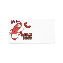 Its a Sausage Fest Funny Sausage Cooking Cartoon Address Label