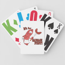 Its a Sausage Fest Funny Sausage Cooking Cartoon Poker Deck