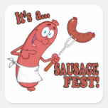 Its a Sausage Fest Funny Sausage Cooking Cartoon stickers