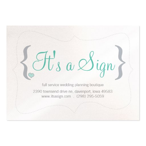 It's a Sign Business Cards (back side)