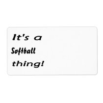 Its a softball thing! labels