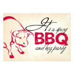 It's a spicy BBQ and keg party invitation invitations