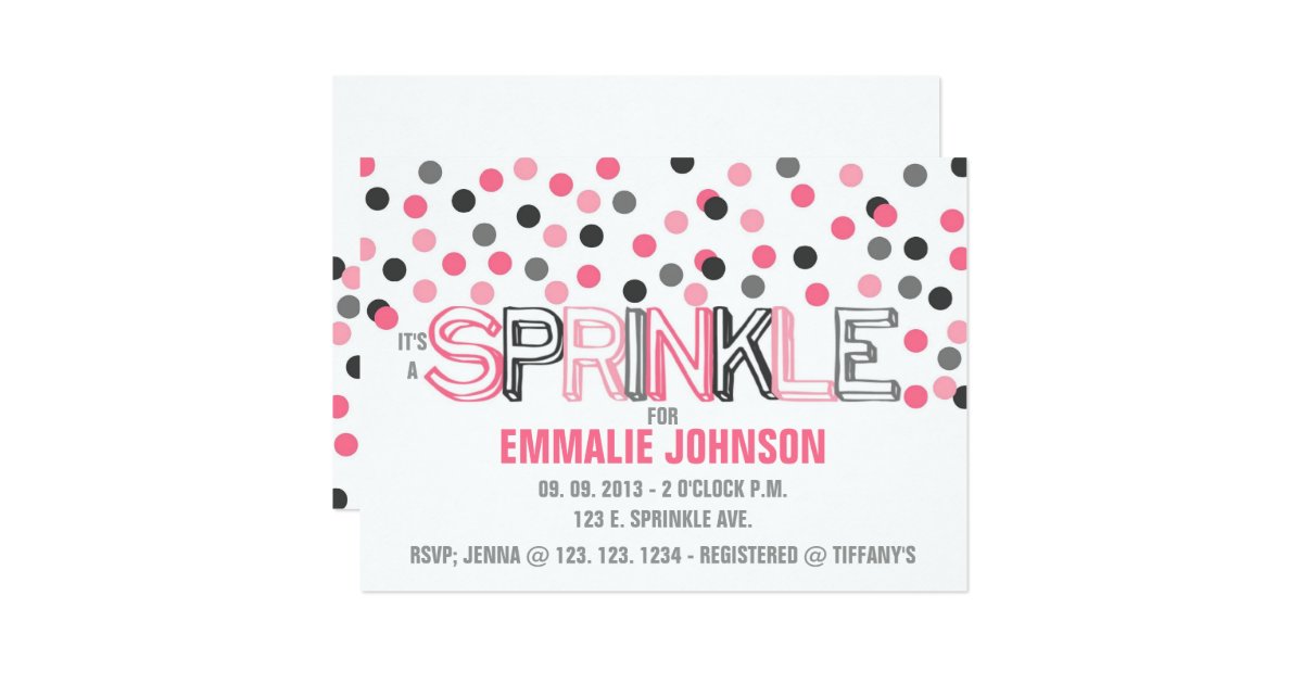 IT'S A SPRINKLE INVITATION Zazzle