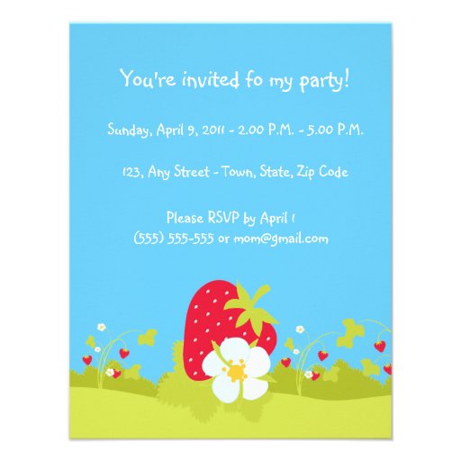 It's a Strawberry party time invitation!